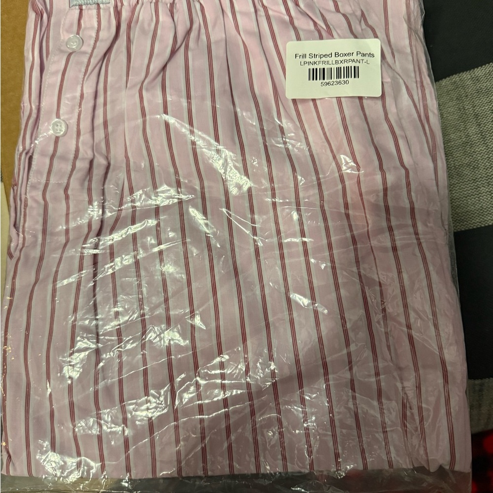 PARKE Pink Striped Boxer Pants
